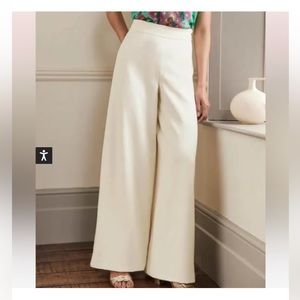NWT Boden High Waisted Palazzo Pants - Ivory size 4